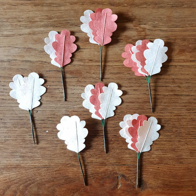 photo étape 5 fleurs tuto chêne