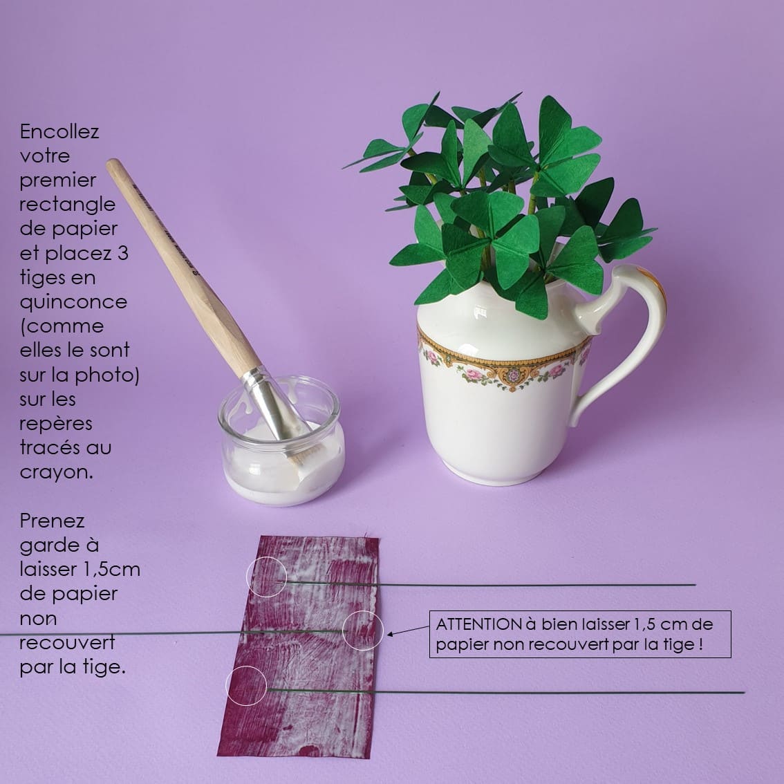 photo étape 6 fleurs tuto oxalis