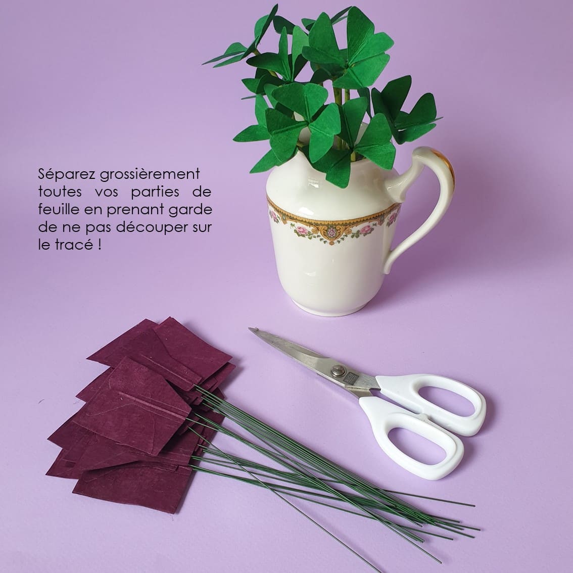 photo étape 9 fleurs tuto oxalis